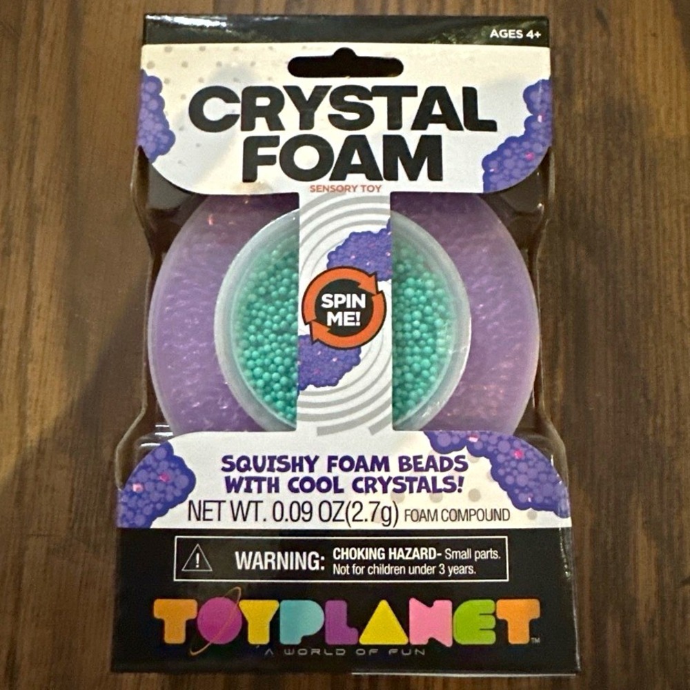 Toy Planet Crystal Foam Tactile Sensory Toy Squishy Foam Beads w/ Crystals